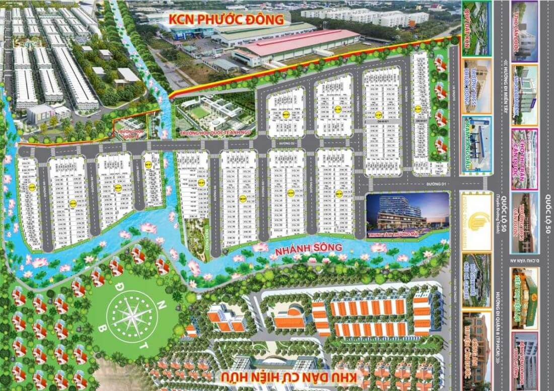 Mặt bằng dự án Phước Đông